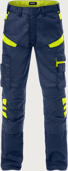 Fristads SKARUP Core PRO tööpüksid 2555 STFP tumesinine/neoonkollane