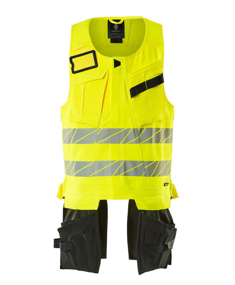 MASCOT Accelerate Safe ripptaskutega vest võrkseljaga HI-VIS kl.1 kollane/must