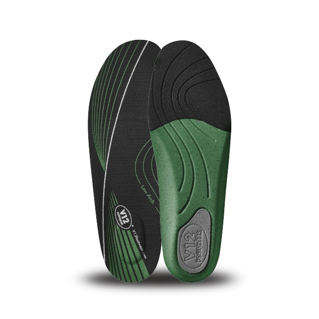 V12 Dynamic Arch Green Low ortopeedilised sisetallad madal võlv