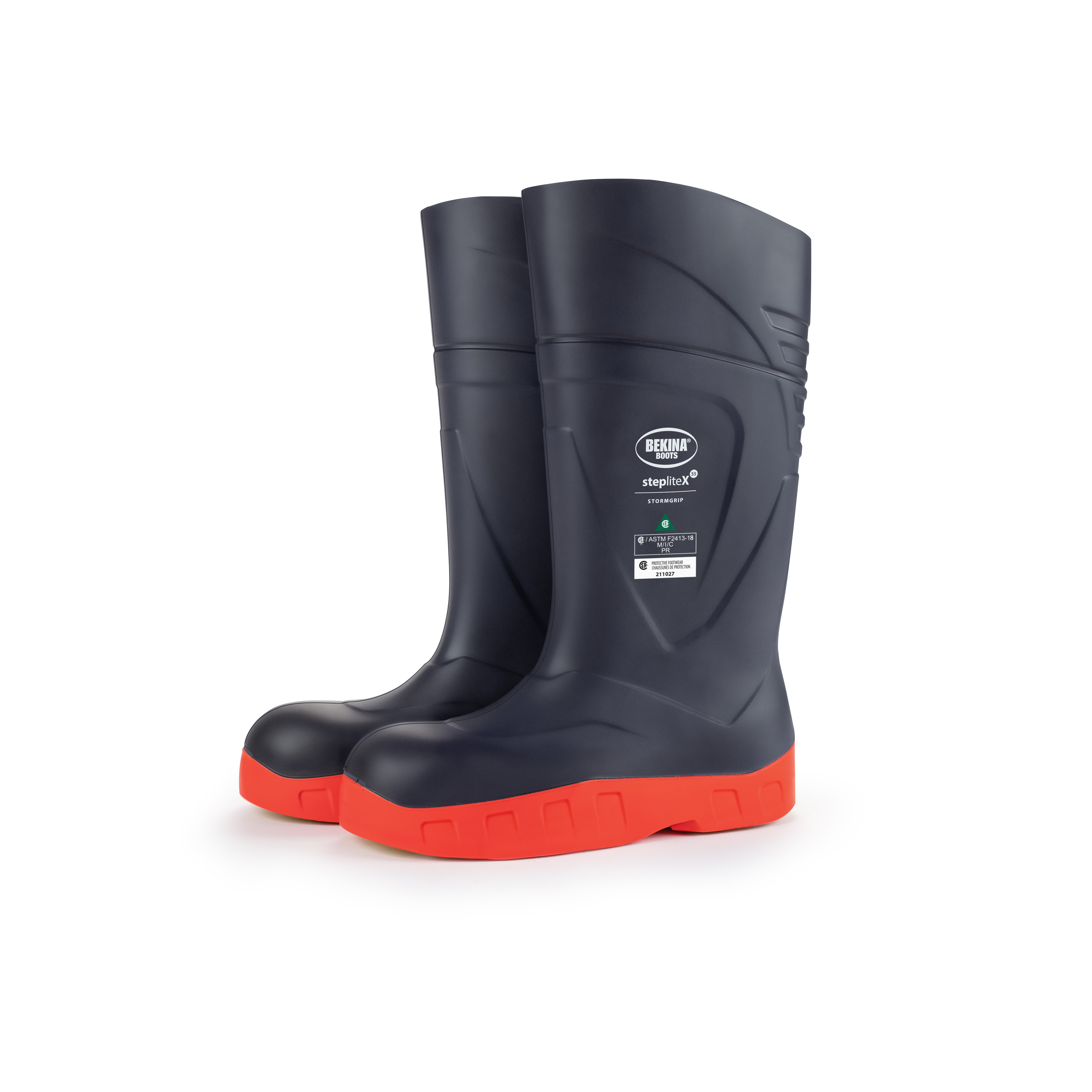 Bekina STEPLITE X StormGrip PU turvakummikud kaluritele S5 metallivaba sinine/oranž