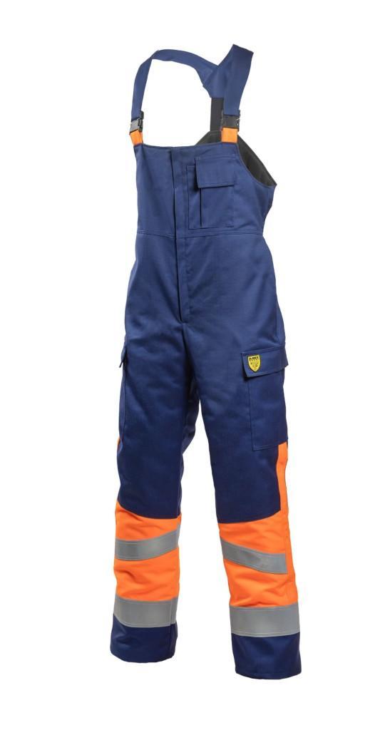 Dimex sädemekindlad talve traksipüksid HI-VIS sinine/oranž kl.1 elektrikule/keev
