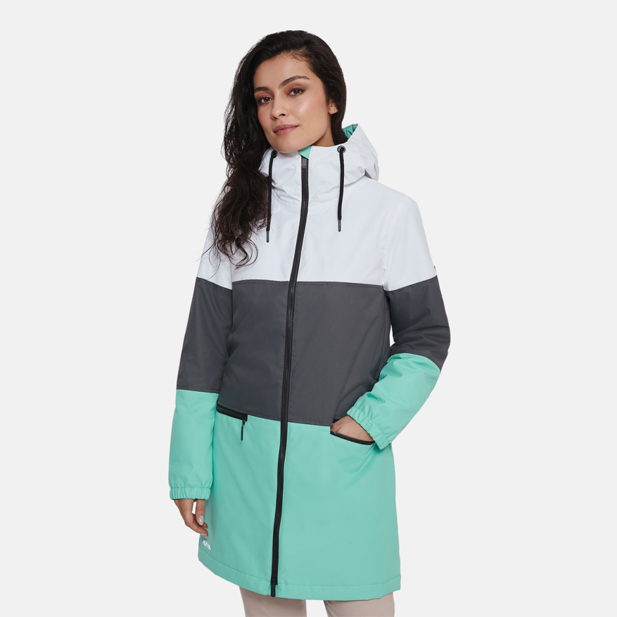 Huppa HANKA naiste parka valge/mündiroheline