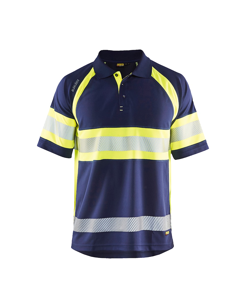 Blåkläder polosärk UV kaitsega Hi-Vis kl.1 tumesinine sinine/neoonkollane