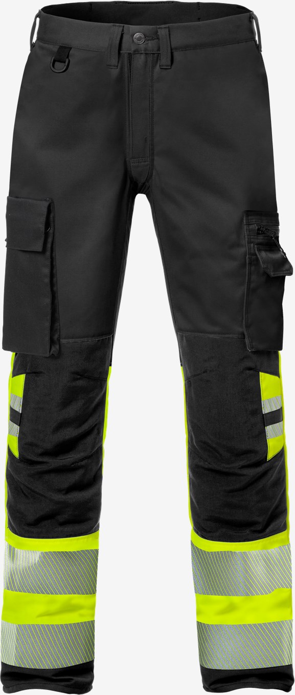 Fristads STIBY 2705 PLU stretšpaneelidega püksid HI-VIS kl.1 must/kollane