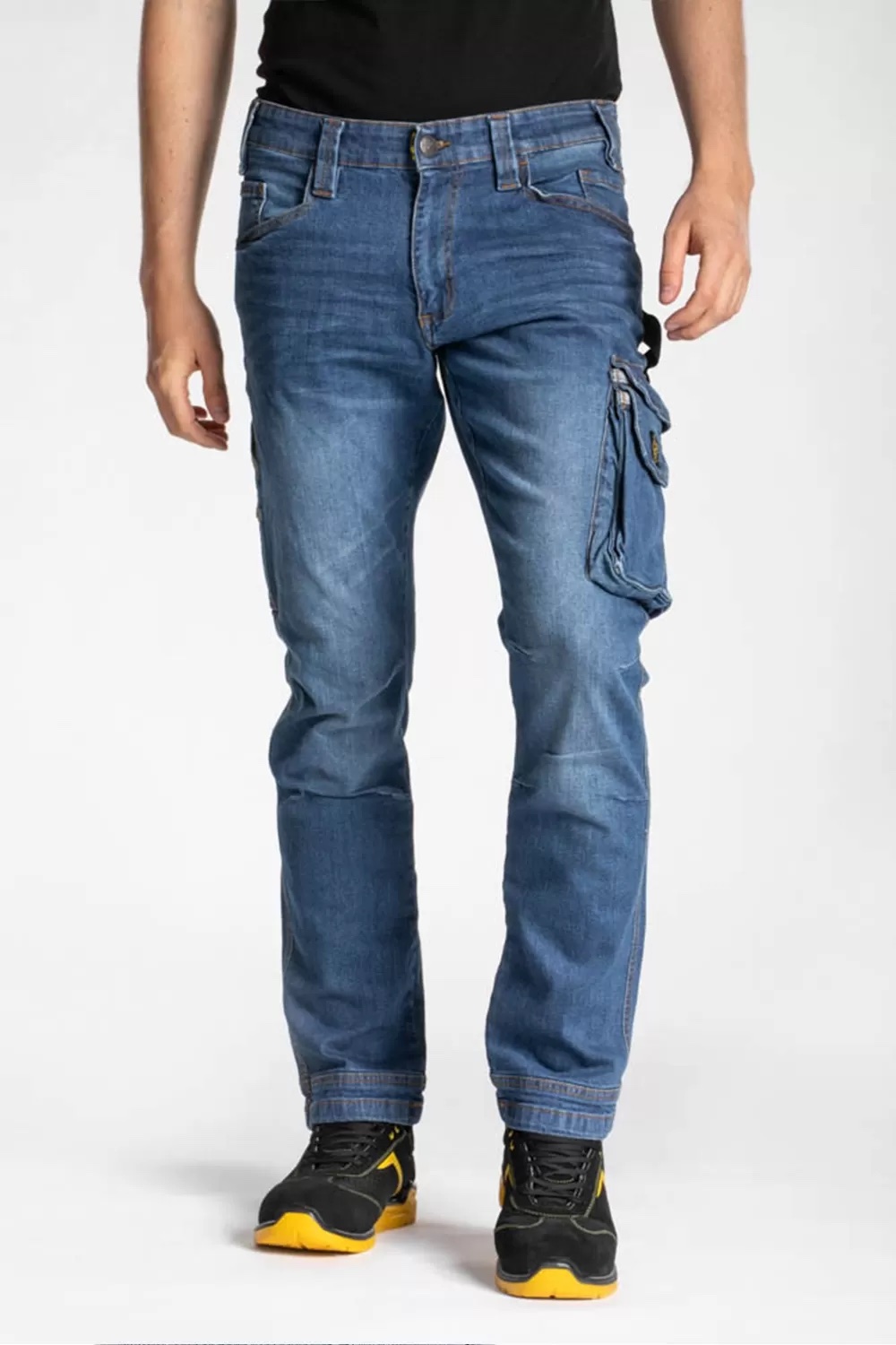 Rica Lewis JOB Fibreflex Stretch tööteksad reietaskuga Denim sinine