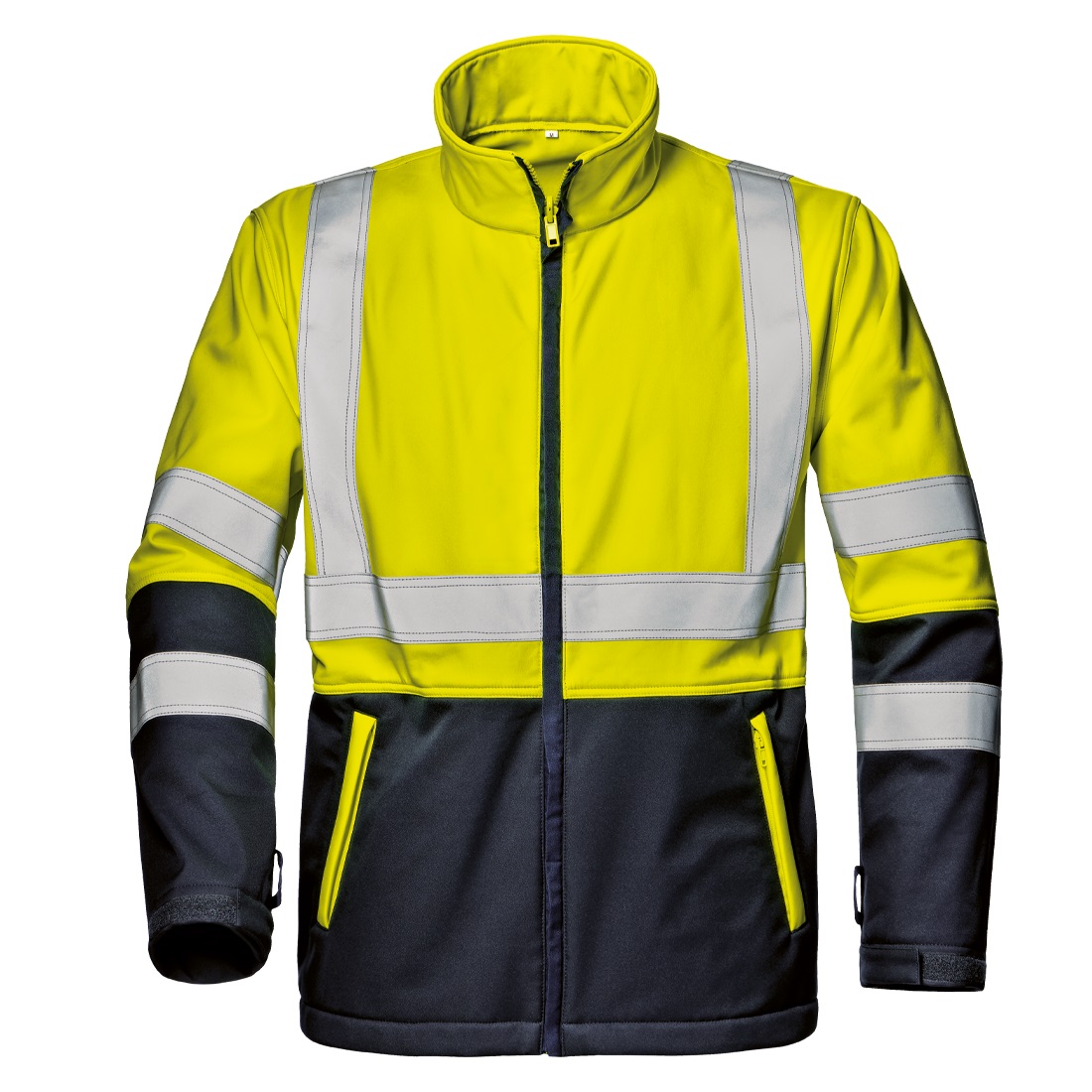 Sir Safety System MICROLINES COMPLEX Softshell Hi-VIS kl.2 kollane/sinine